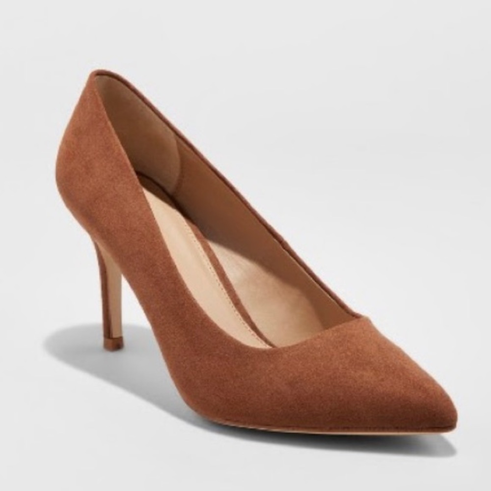 Women's Gemma Wide Width
Pointed Toe Nude Pumps - A New
Day™